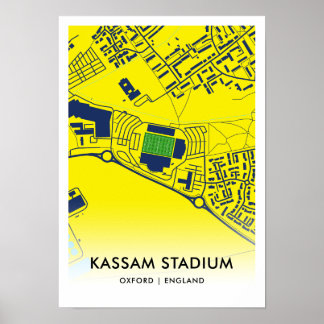 Poster Carte du stade de Kassam - Accueil d'Oxford United