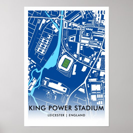 Poster Carte du stade King Power - Accueil du Leicester C (Devant)