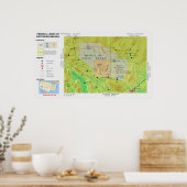 Poster Carte du Sud Nevada Terrain fédéral Appelé Zone 51 (Cuisine)