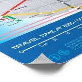 Poster Carte du système ferroviaire à grande vitesse des (Coin)