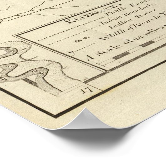 Poster Carte du Tennessee (Coin)