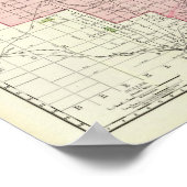 Poster Carte du terminal ferroviaire de Chicago (Coin)