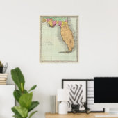 Poster Carte du territoire de Floride 2 (Bureau à domicile)