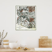 Poster Carte du territoire de l'Arizona de 1887 (Cuisine)