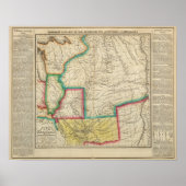 Poster Carte Du Territoire De L'Arkansas (Devant)