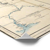 Poster Carte du territoire de l'Oregon 2 (Coin)