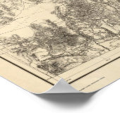 Poster Carte du territoire de l'Utah (Coin)