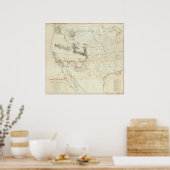 Poster Carte Du Territoire Des États-Unis (Cuisine)