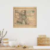 Poster Carte du territoire du Colorado 1862 (Cuisine)