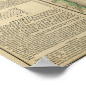 Poster Carte Du Territoire Du Michigan (Coin)