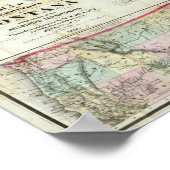 Poster Carte Du Territoire Du Montana (Coin)