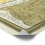 Poster Carte Du Texas (Coin)