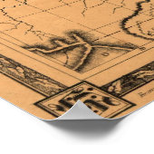 Poster Carte du Texas 1866 (Coin)