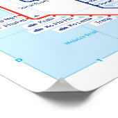 Poster Carte du tube de Thaïlande (Coin)