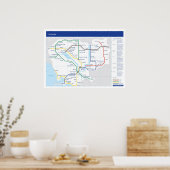 Poster Carte du tube du Cambodge (Cuisine)