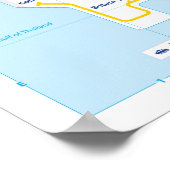 Poster Carte du tube du Cambodge (Coin)