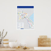 Poster Carte du tube du Laos (Cuisine)