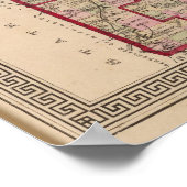 Poster Carte du Vermont (Coin)