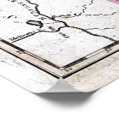 Poster Carte du Vermont 1814 (Coin)