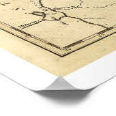 Poster Carte du Vermont par Carey 1814 (Coin)