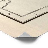 Poster Carte du Vieux-Montréal Canada (1924) Québec Vinta (Coin)