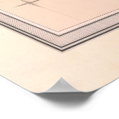 Poster Carte du Vieux Sydney Australie (1890) (Coin)