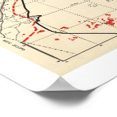 Poster Carte du village de Palestine 1949 (Coin)