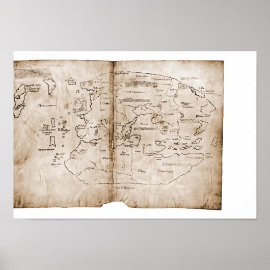 Poster Carte du Vinland (Devant)