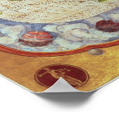 Poster Carte du voyage mondial de Magellan (Coin)