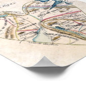 Poster Carte d'un coeur de femmes (Coin)