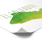 Poster Carte El Salvador (Coin)