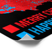 Poster Carte électorale 2024 exacte Joyeux Noël Joyeux N (Coin)