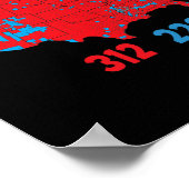 Poster Carte électorale 2024 Trump 312 Red 2024 Election  (Coin)