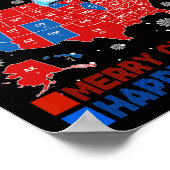 Poster Carte électorale de 2024 Joyeux glissement de terr (Coin)