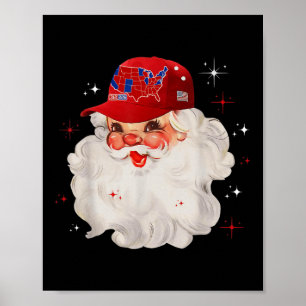 Poster Carte électorale Trump Joyeux Noël Père Noël H