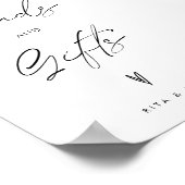 Poster Carte élégante et cadeau Favoriser le Mariage Pann (Coin)