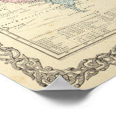 Poster Carte en couleur du monde (Coin)