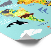 Poster Carte Enfants Cute (Coin)