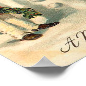 Poster Carte Enfants et Snowman (Coin)