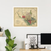 Poster Carte Environs de Washington DC par Silversparre 1 (Bureau à domicile)