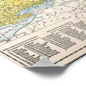 POSTER CARTE : EST DU CANADA (Coin)