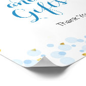 Poster Carte et cadeau bleu lune d'or (Coin)