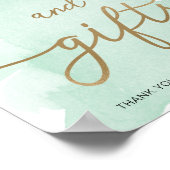 Poster Carte et cadeau or couleur vert à la menthe (Coin)