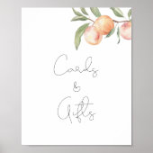 Poster Carte Et Cadeaux D'Anniversaire D'Une Pêche Douce (Devant)