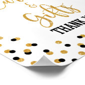 Poster Carte et cadeaux Graduation Party Signer Black Gol (Coin)