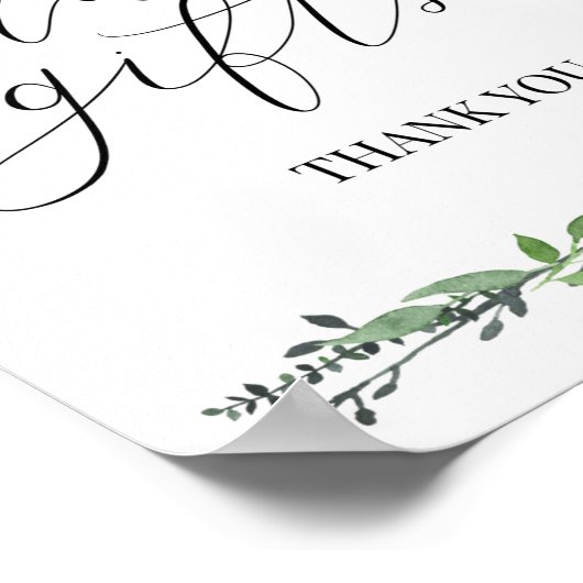 Poster carte et cadeaux mariage (Coin)