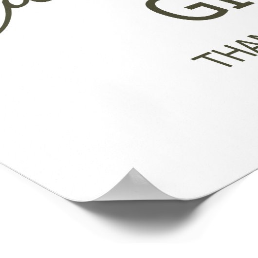 Poster Carte et cadeaux Mariage floral Eggshell et Blush (Coin)