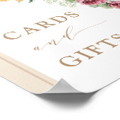 Poster Carte et Cadeaux Rustiques Tropical Boho Fleur Sig (Coin)