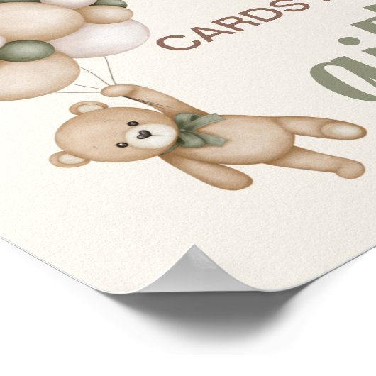 Poster Carte et Cadeaux Teddy Bear Signal Garçon (Coin)