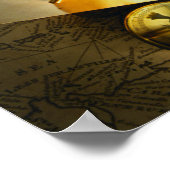 Poster Carte Et Compas (Coin)